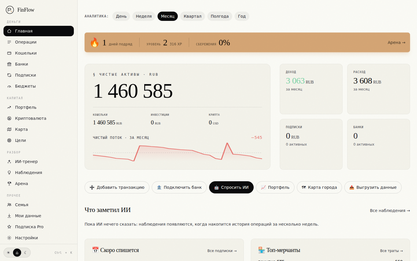 Обзор финансов · демо-данные