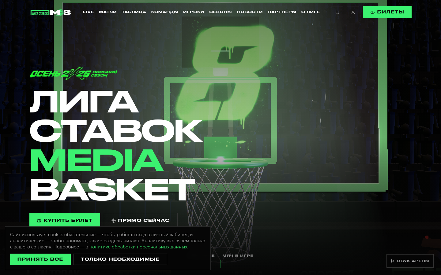 MEDIA BASKET — basketball league website